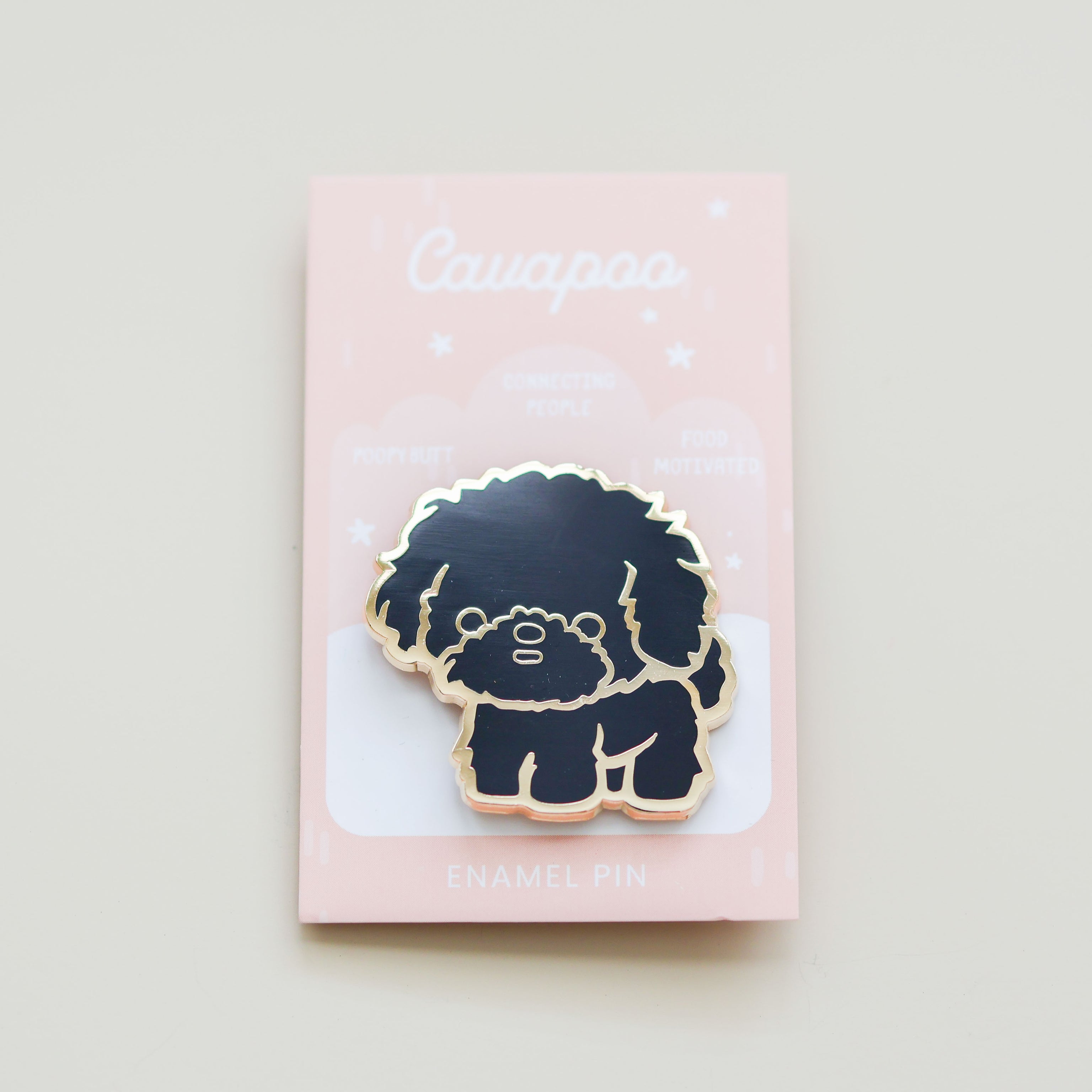 Enamel Pin - Cavapoo (Black) – thousandskies