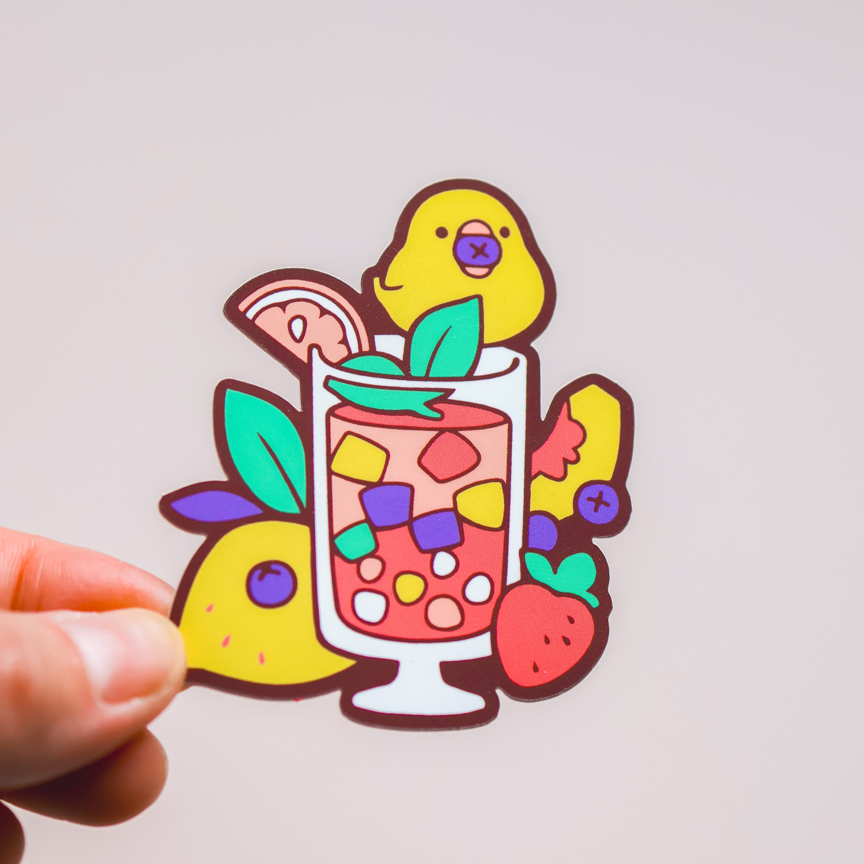 Vinyl Sticker Fruit Tea Boba Chick – thousandskies