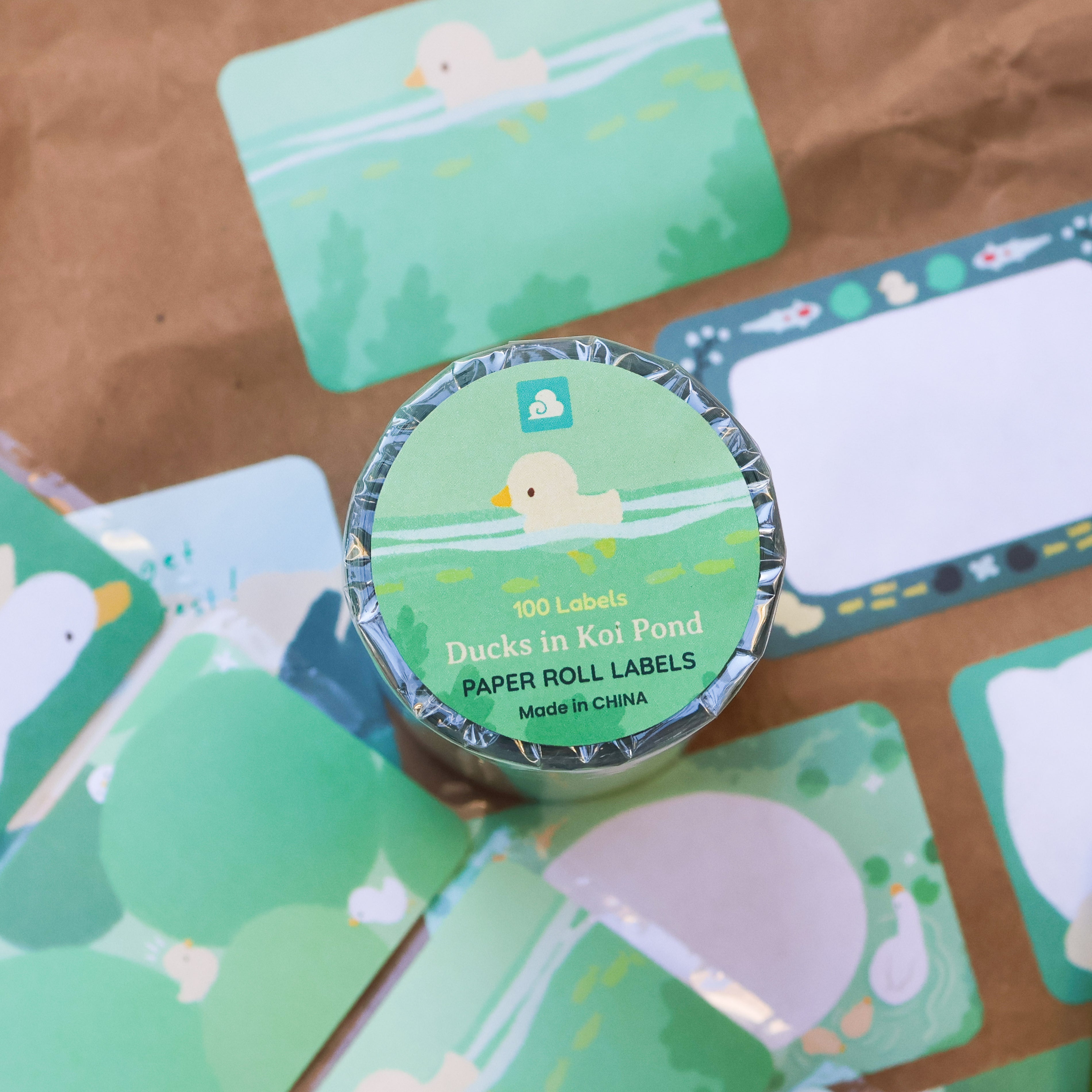 Paper Roll Labels - Ducks in Koi Pond – thousandskies