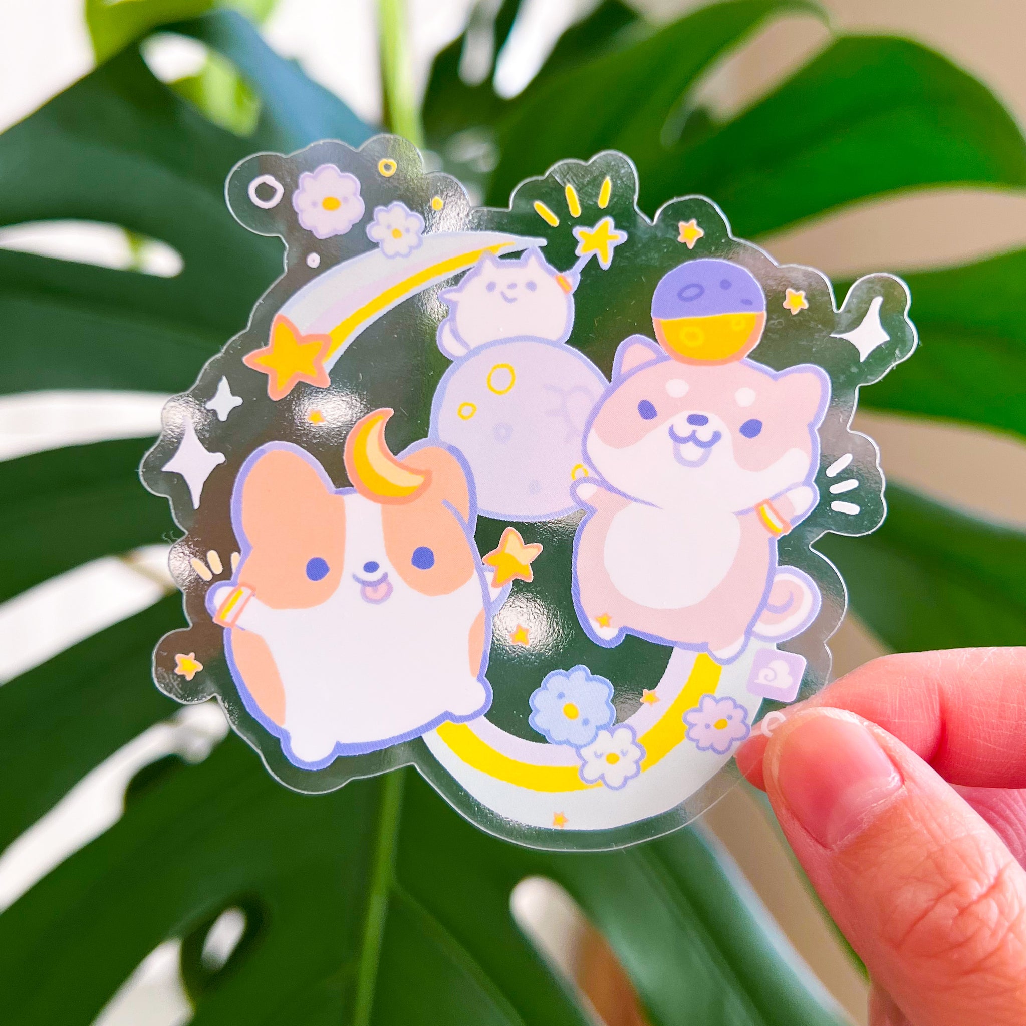 Vinyl Sticker Starlight Shiba Pom thousandskies