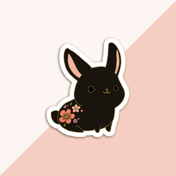 Vinyl Sticker Black Rabbit – thousandskies
