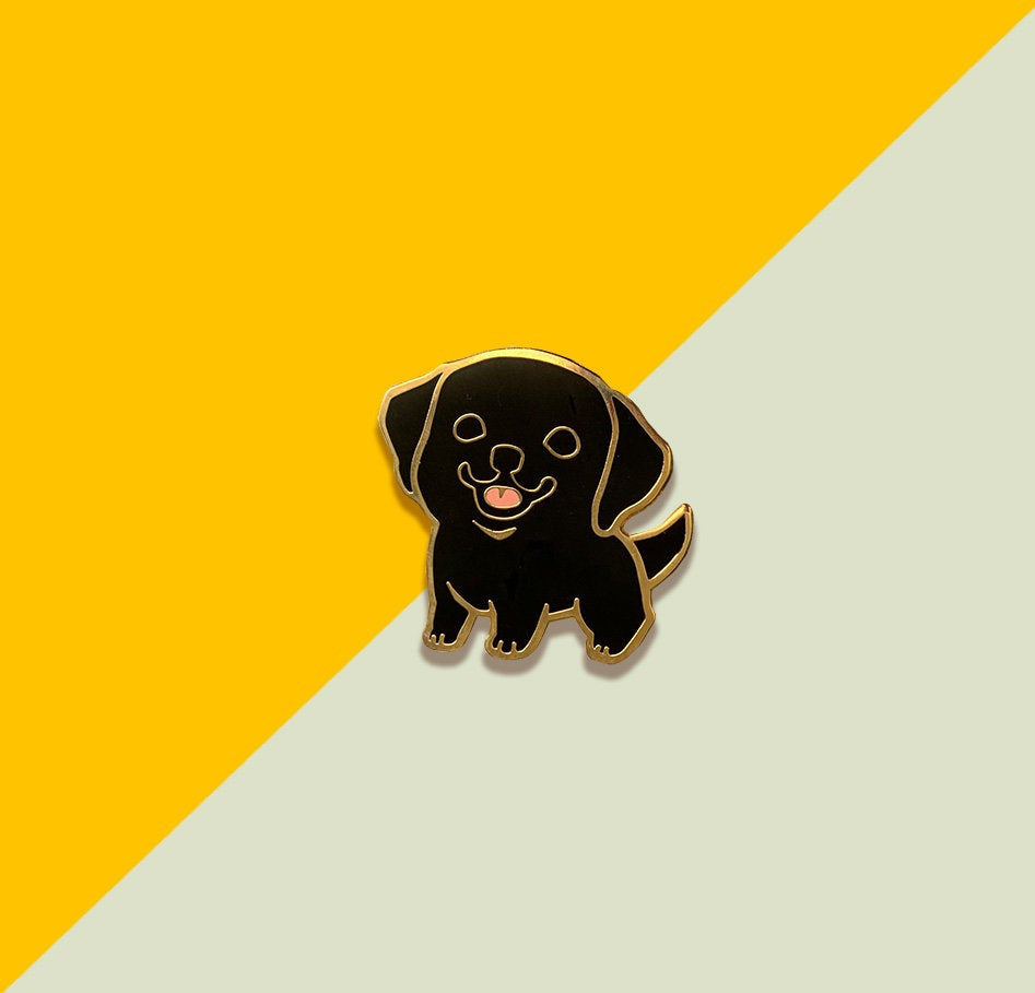 Enamel Pin - Labrador Pin (Black) – thousandskies