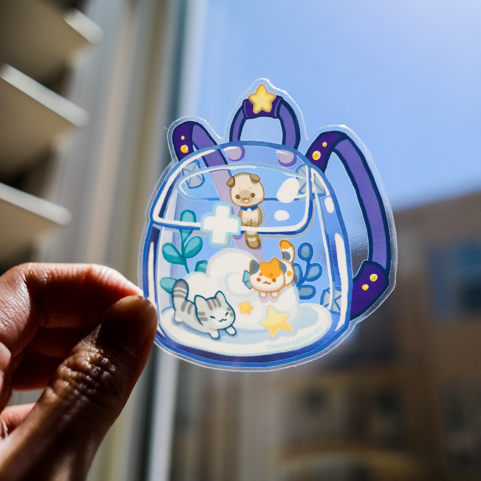 Vinyl Sticker (Transparent) First Meow Kit - Kittens Bag – thousandskies